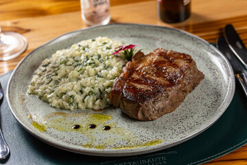 Fillet with risotto