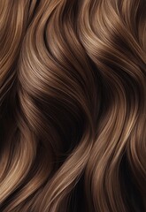 Fototapeta premium A close-up of wavy, brown hair with a high-resolution, high-detail, and beautiful photographic quality. 