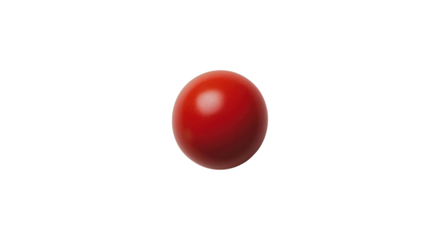 Red sphere floating on transparent background: perfect for graphic design projects