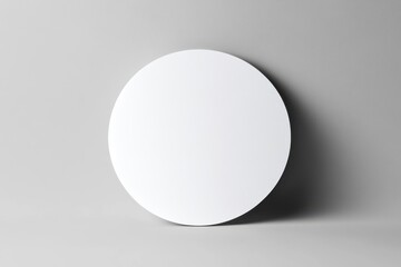 Clean white circular label design for product branding and packaging applications, perfect for marketers seeking versatile imagery to enhance their promotional materials