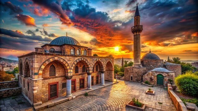 Hisar Mosque & Kizlaragasi Han, Izmir: Urban Exploration Photography - Panoramic View