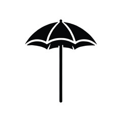 Beach Umbrella Silhouette