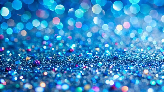 Holographic Glitter Background: Shiny Light Blue Festive Desktop Wallpaper, High Resolution 50MP