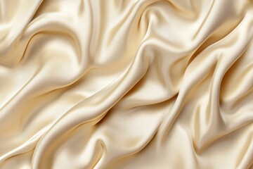 smooth ivory satin fabric with soft flowing folds