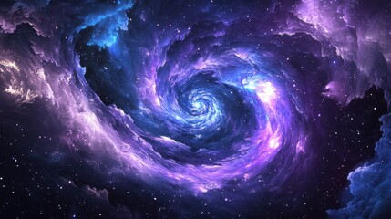 Cosmic swirl nebula, space, galaxy, vibrant colors, background stars, science fiction art