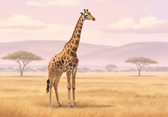 Obraz premium giraffe in the savannah