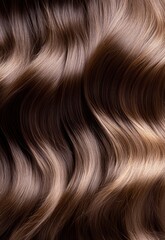 Fototapeta premium A close-up of wavy, brown hair with a high-resolution, high-detail, and beautiful photographic quality. 