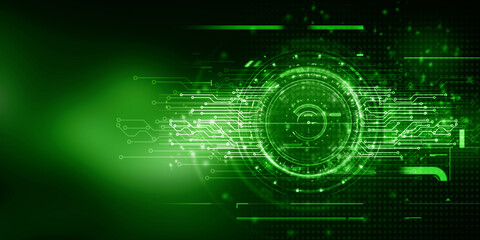 2d illustration Abstract futuristic electronic circuit technology background
