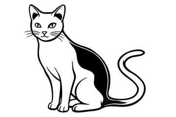 Cats silhouette vector illustration