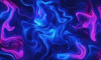 Obraz premium Abstract glowing neon light pattern in vivid blue and purple tones, creating a futuristic and dynamic aesthetic