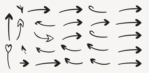 set of different arrows