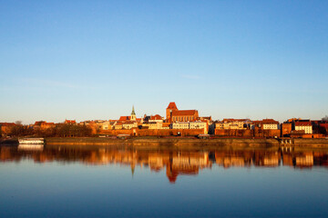 Panorama of Torun - Vistula river, Poland	