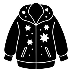 vector illustration of a winter coat