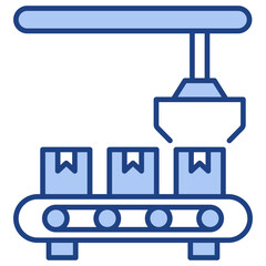 Manufacturing Blue Icon