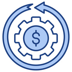 Project Lifecycle Blue Icon