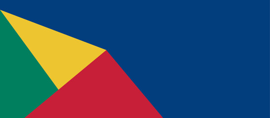 Modern Geometric Harmony: Bold Triangular Color Blocks in Red, Yellow, Green, and Blue Creating a Dynamic Abstract Minimalist Design