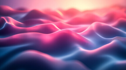 Obraz premium A pink and blue wave with a purple background