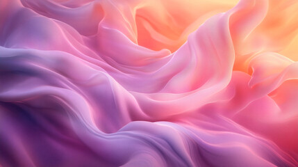 Fototapeta premium A pink and orange fabric with a wave pattern