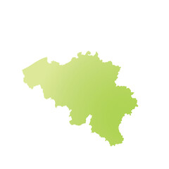 Fototapeta premium Map of Belgium, sign silhouette. World Map Globe. Vector Illustration isolated on transparent background. Europe continent.