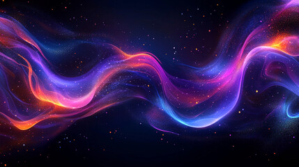 Obraz premium A colorful, swirling line of light and stars
