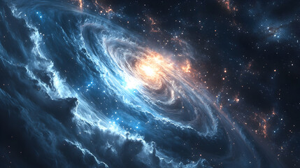 rift in the night sky, pulling in stars and revealing a hidden universe beyond 
