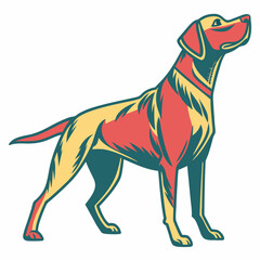 Labrador Retriever silhouette vector illustration