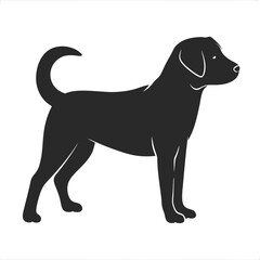 Labrador Retriever silhouette vector illustration