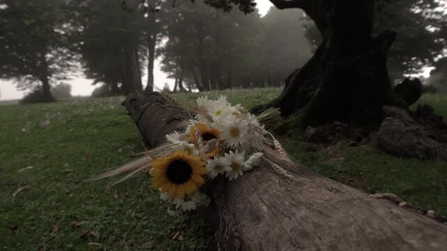 bouquet in the woods