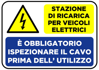 Cartello Parcheggio Auto Elettriche