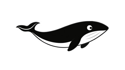 Obraz premium a charming illustration of a whale swimming gracefully
