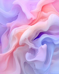 Obraz premium Dreamlike overhead shot of pastel fluid gradients forming natural water patterns, gentle shimmering