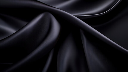 Fototapeta premium A black fabric with a pattern of waves