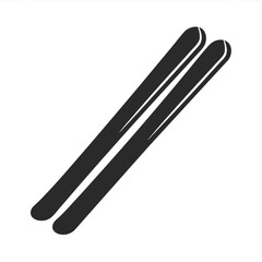 SKI silhouette vector illustration