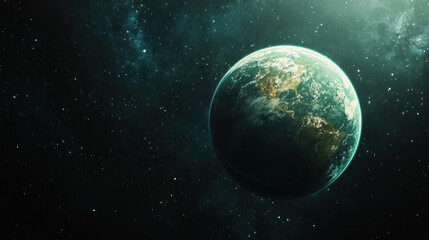 Obraz premium Earth from space with city lights