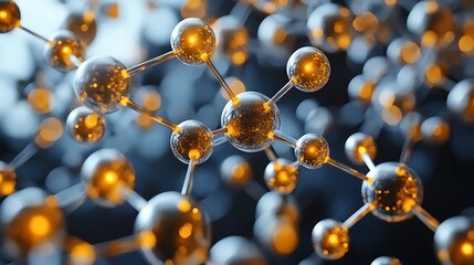Molecular structure, abstract science background, research, future technology, potential use in scientific publications