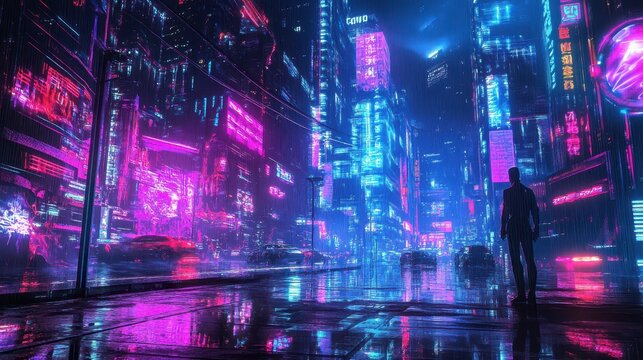Sci-Fi Urban Night Scene