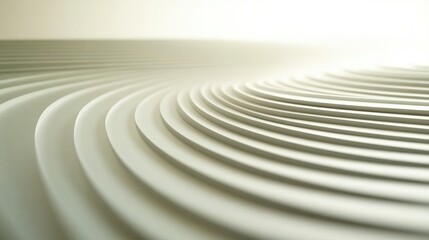 Fototapeta premium Abstract White Lines Forming a Circular Pattern, Minimalist and Modern