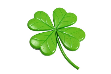 Green clover leaf design for St. Patrick's Day decorations or themed crafts, cut out