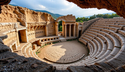 a view of a roman amp 