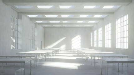 Obraz premium Bright and Light Educational Classroom Setting