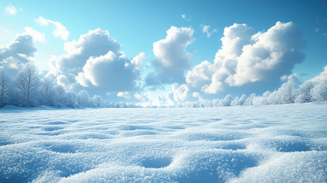 Aerial view of fluffy white clouds against a bright blue sky