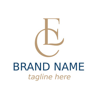 Elegant Initials logo design EC