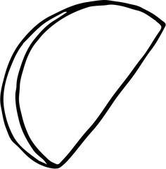 Fruit. Hand drawn vector isolated sketch. Plum