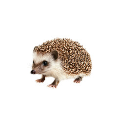 Adorable Hedgehog with Spiny Fur and Quirky Expression in Studio