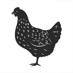 Hen silhouette vector illustration
