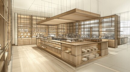Modern Design Interior Sketch