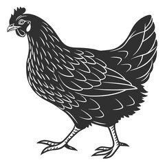 Hen silhouette vector illustration