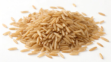 Obraz premium rice on white background