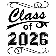 Elegant Script Class of 2026 SVG & PNG