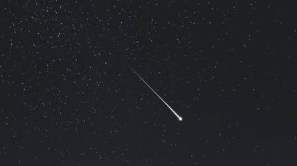 A comet streaking across the starry sky, leaving a luminous trail behind,Ai generative